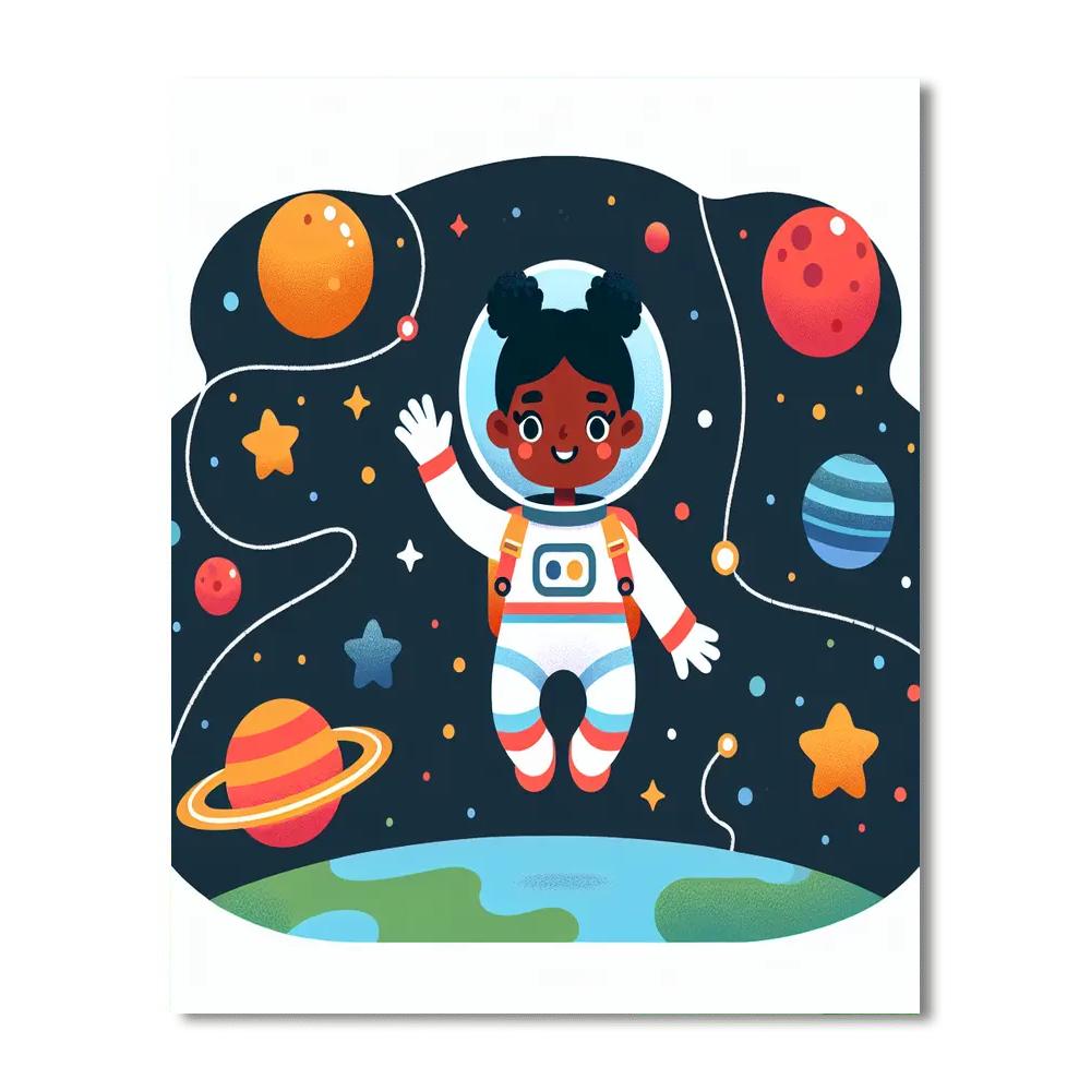 Super Fun Space Painting Number Kit