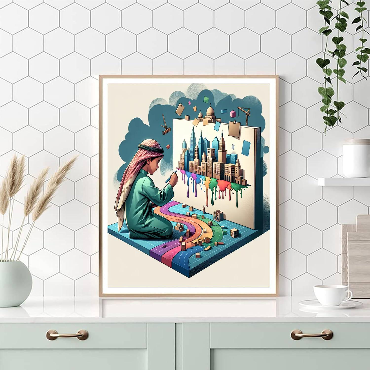 Mini Architects Number Painting