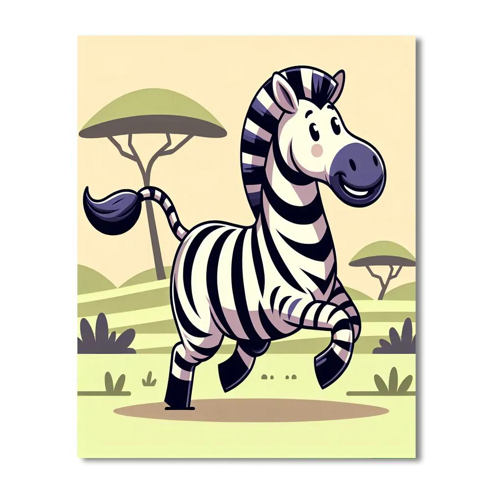 Safari Zebra Parade Paint By Number