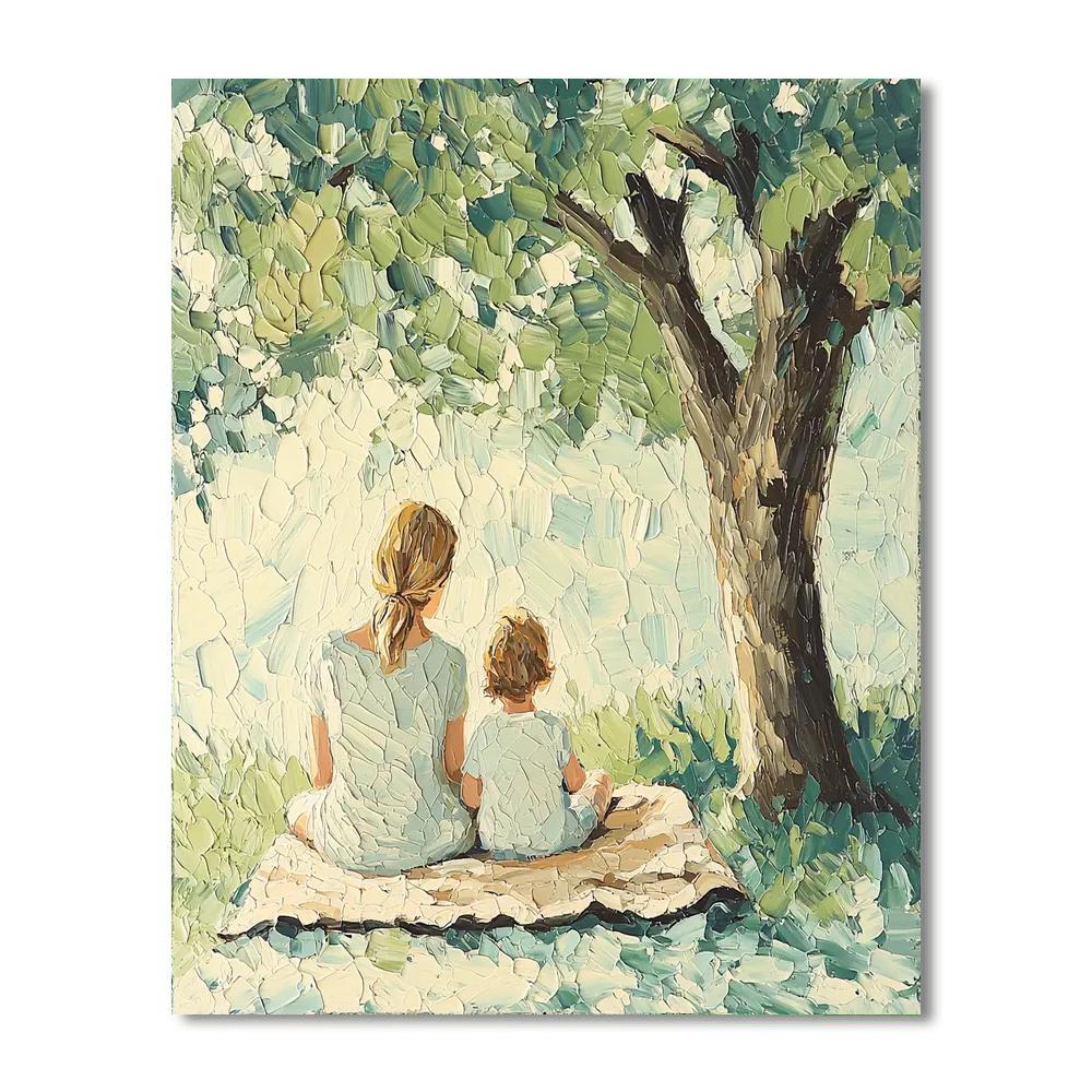 Afternoon Reading With Mom Painting Number Kit