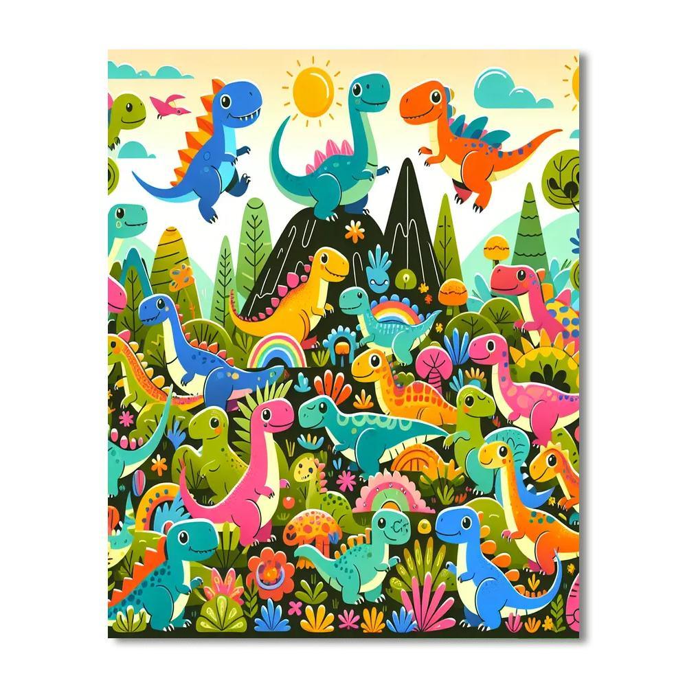 Doodle Dinos Numbered Painting Kits