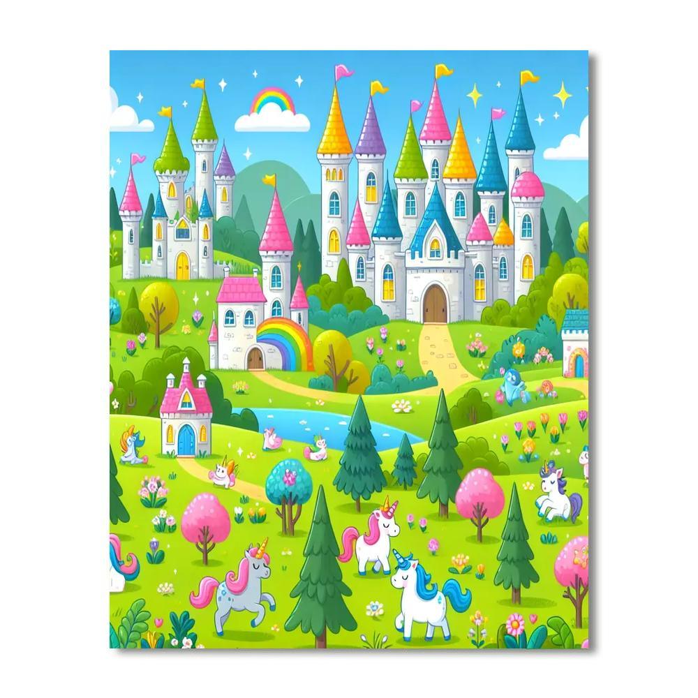 Charming Castles Paint By Numbers