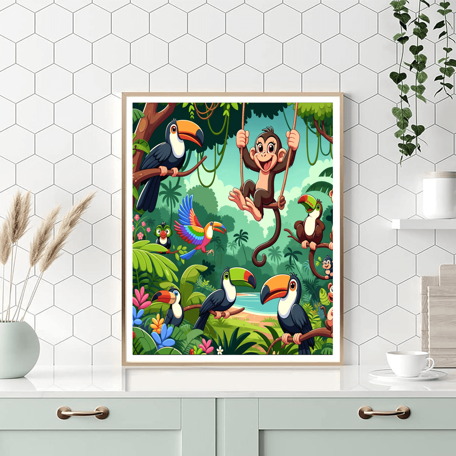 Funky Jungle Adventure Paint By Numbers Kits
