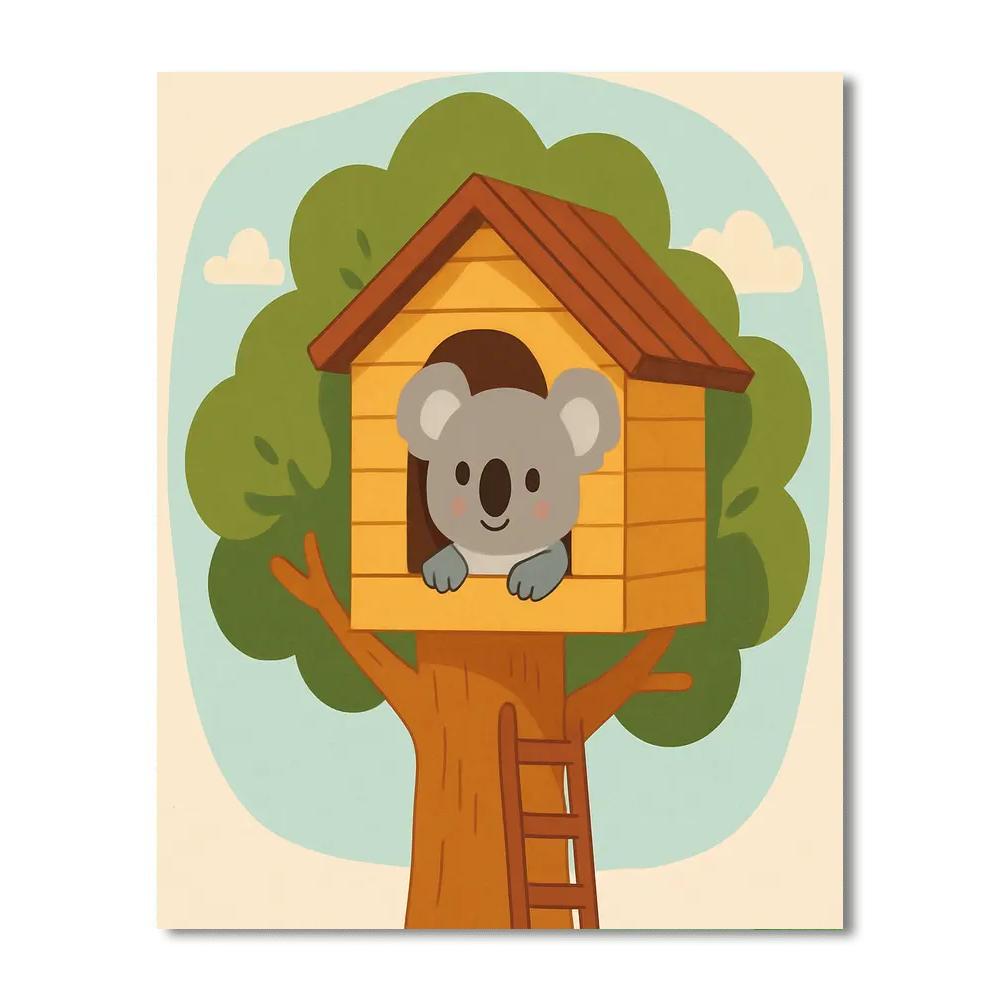 Explorer Koala's Treehouse DIY Paint By Numbers