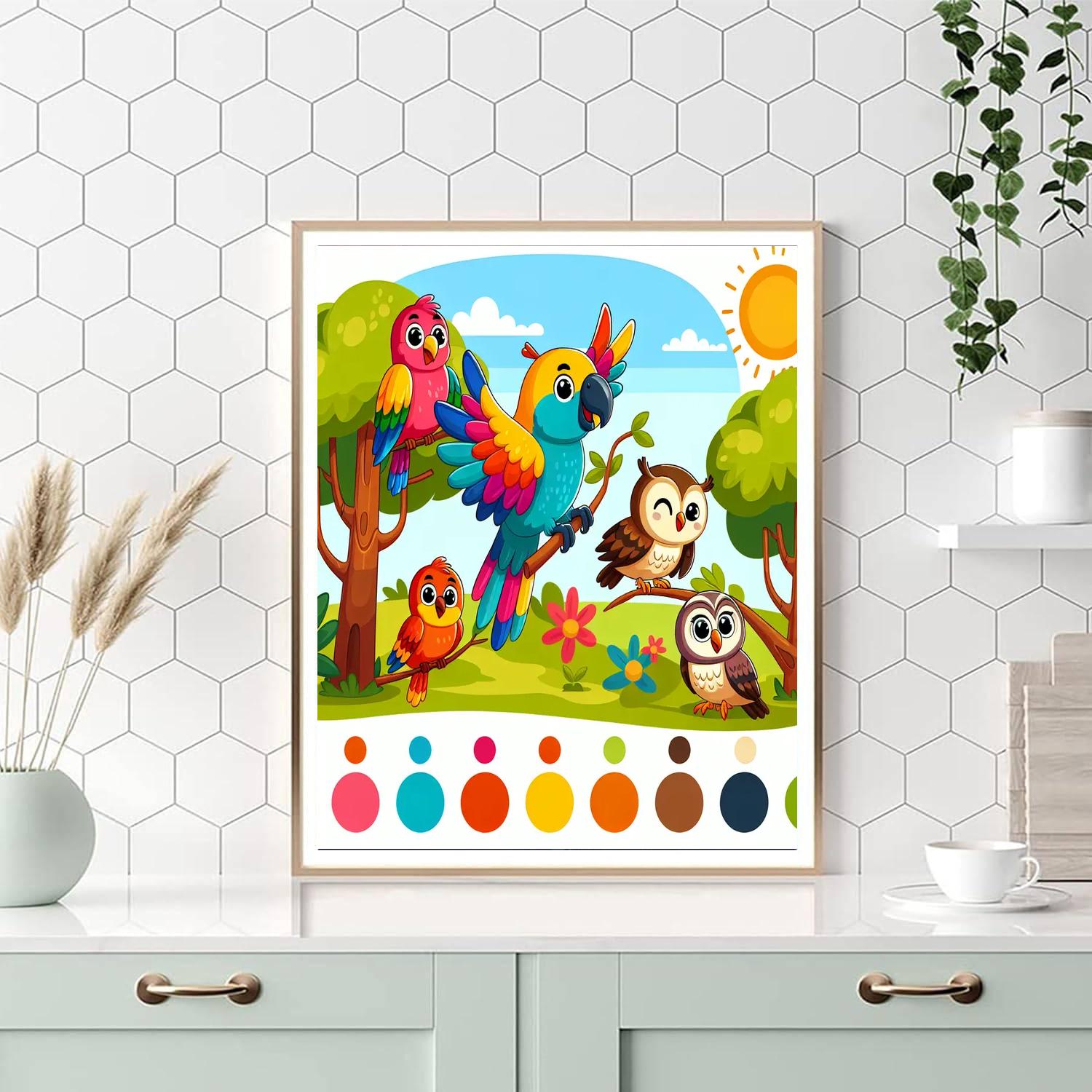 Brilliant Birdwatching Number Painting