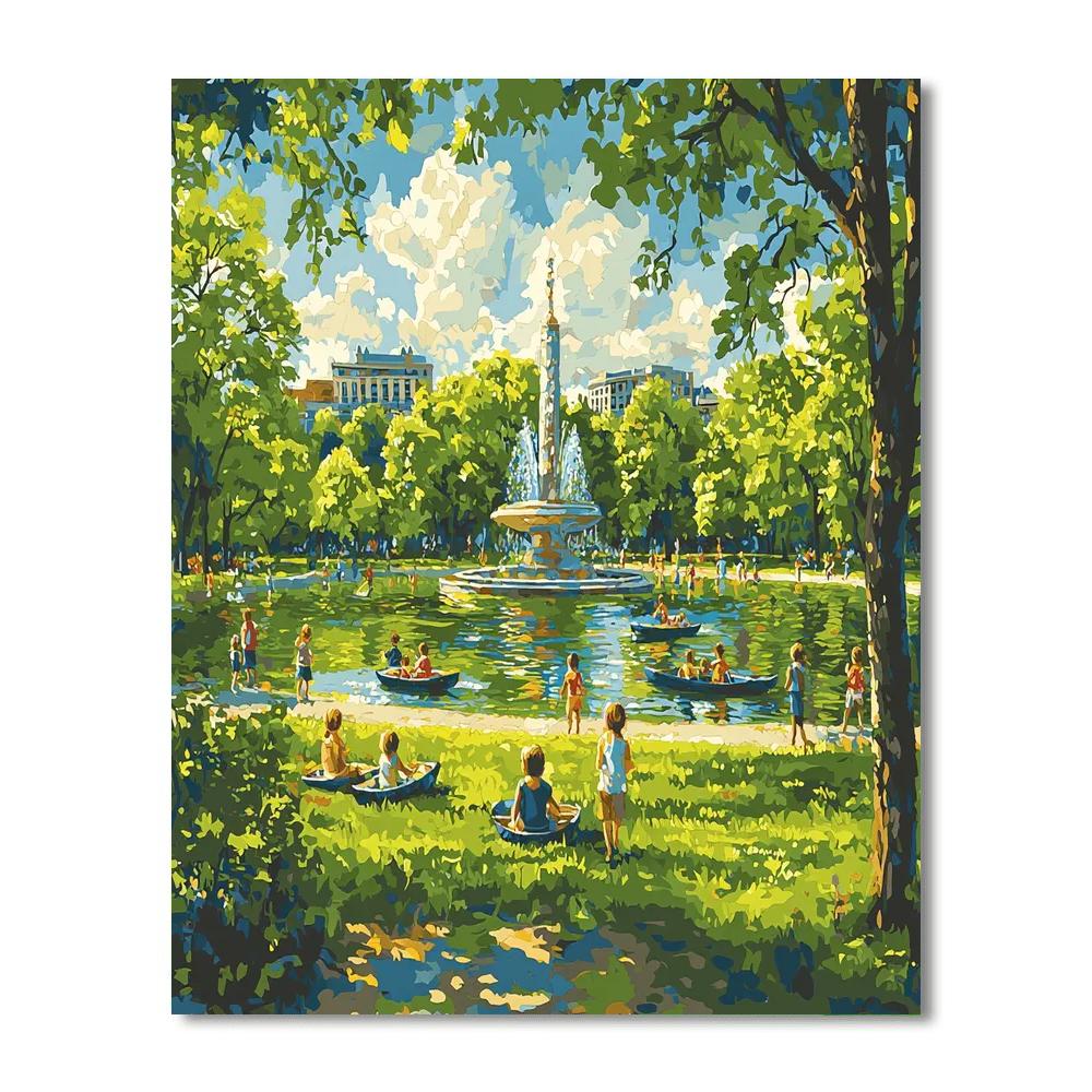 Parque De La Ciudadela - Barcelona Numbered Painting Kits