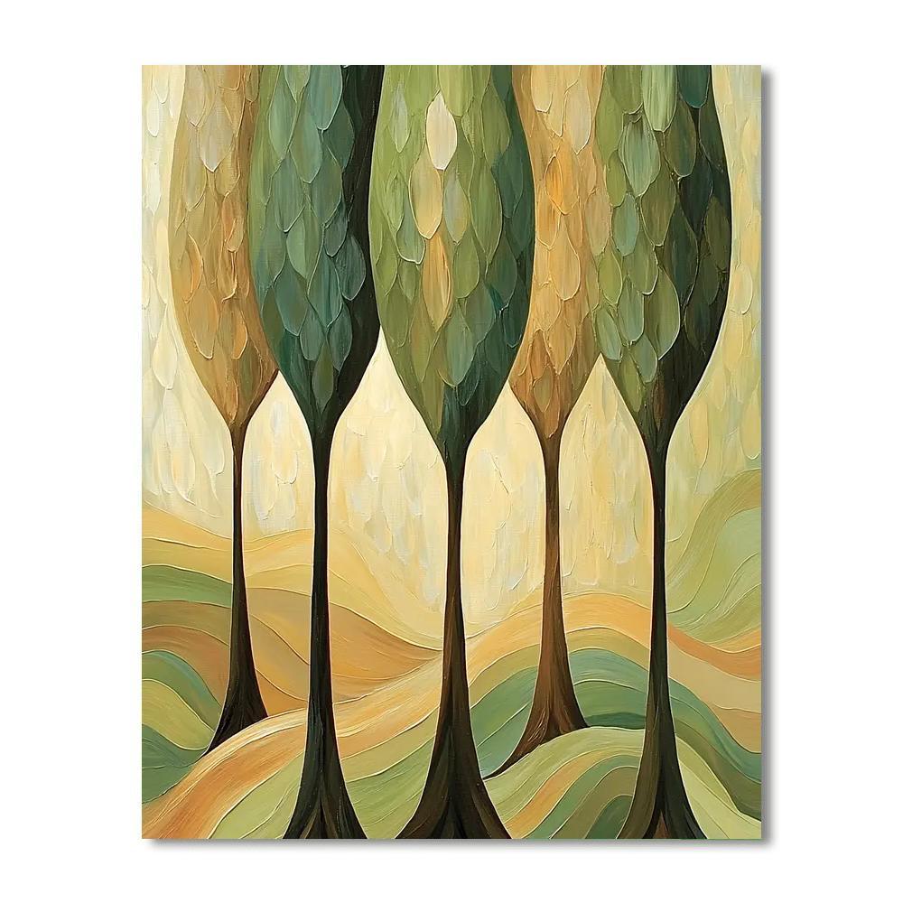 Leonardo Da Vinci Inspired Quietude Of The Woods  Paint By Number