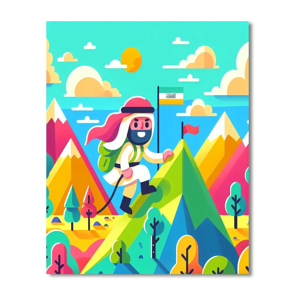 Mystic Mountain Quest Paint By Numbers Art