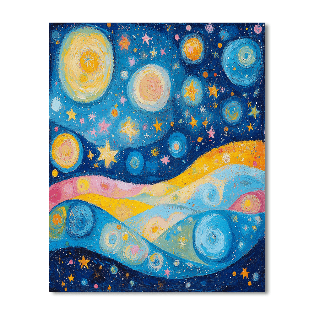 Paul Klee Inspired Cosmic Whirlwind  Paint By Numbers Art