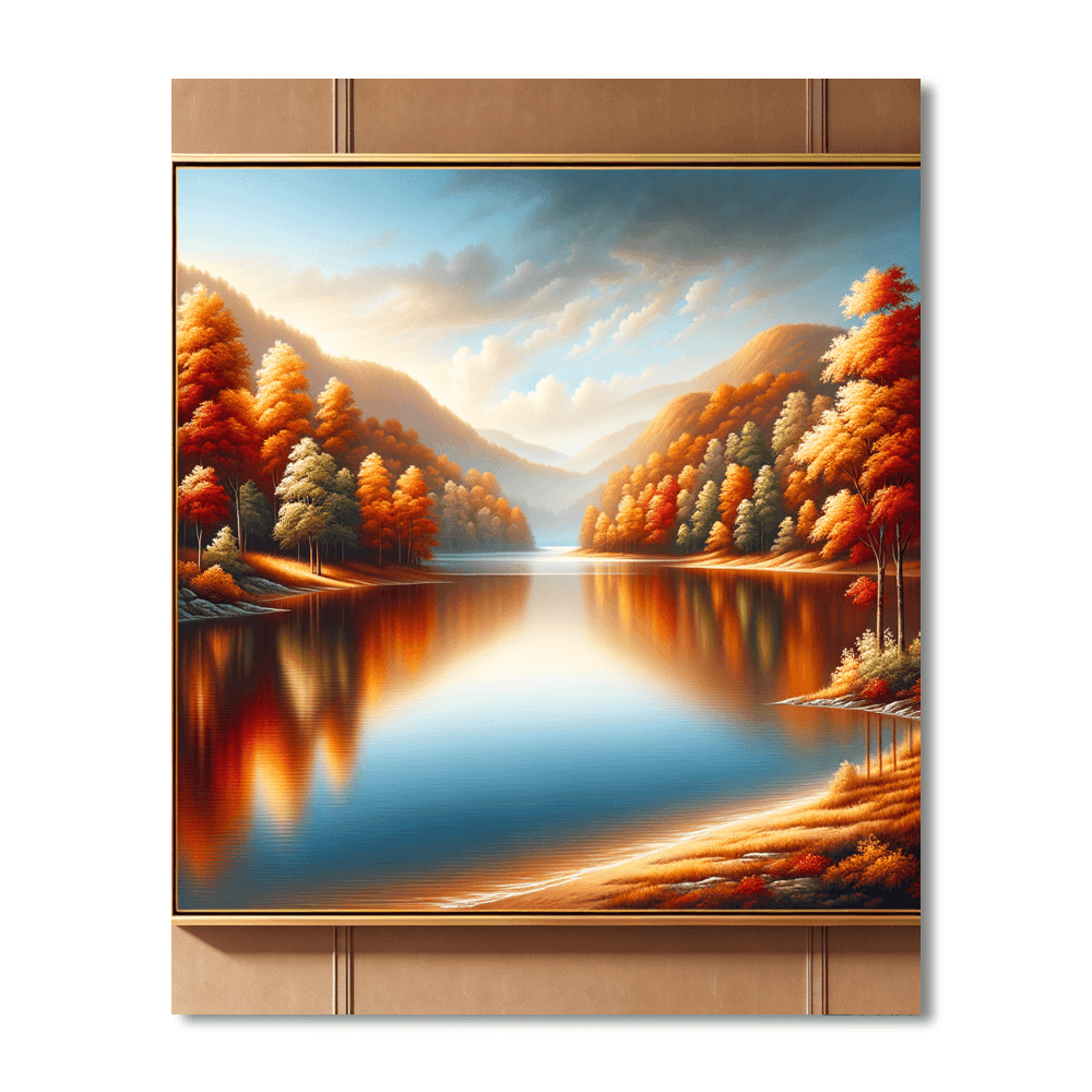 Quiet Autumn Reflections Painting Number Kit