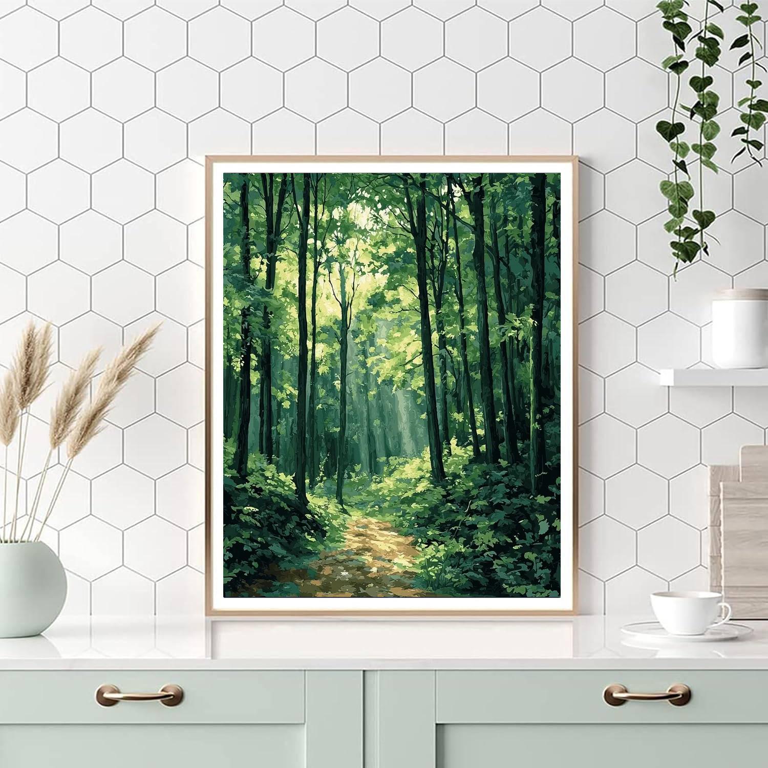 Leonardo Da Vinci Inspired Reflections Of The Forest  Paint By Numbers Art