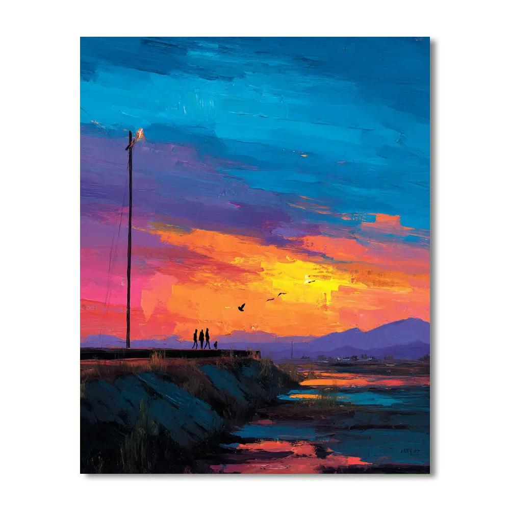 Evening Embrace Number Painting