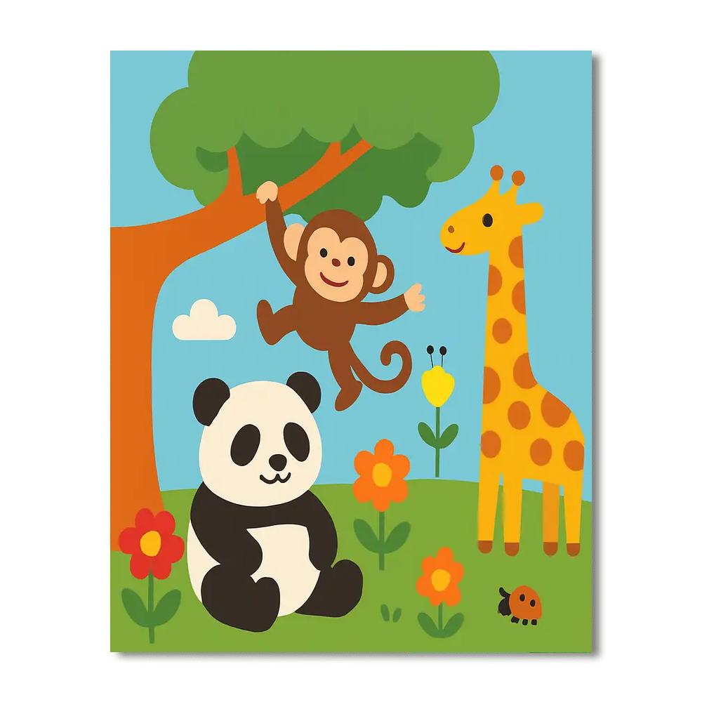 Super Cute Zoo Painting By Numbers Kit