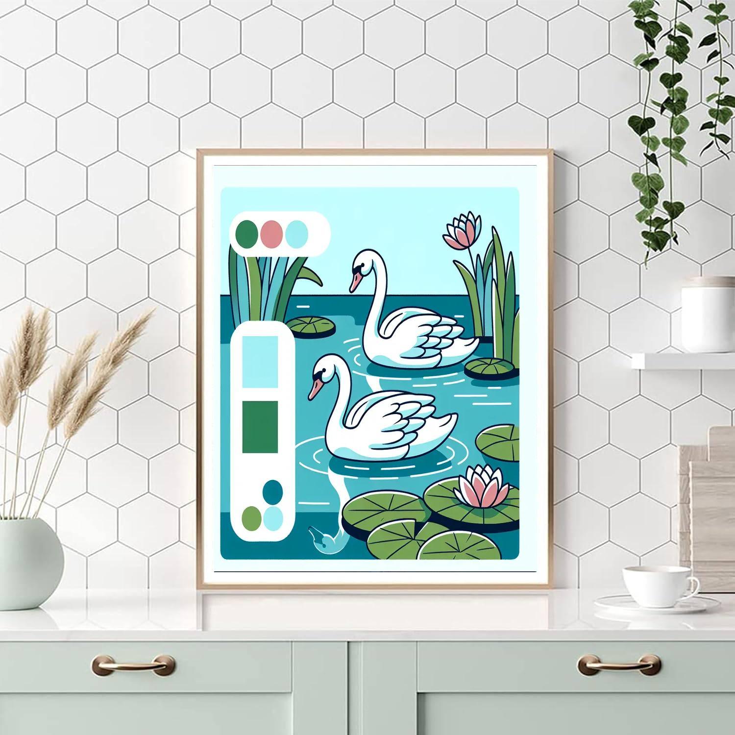 Swan Symphony Paint By Numbers Art