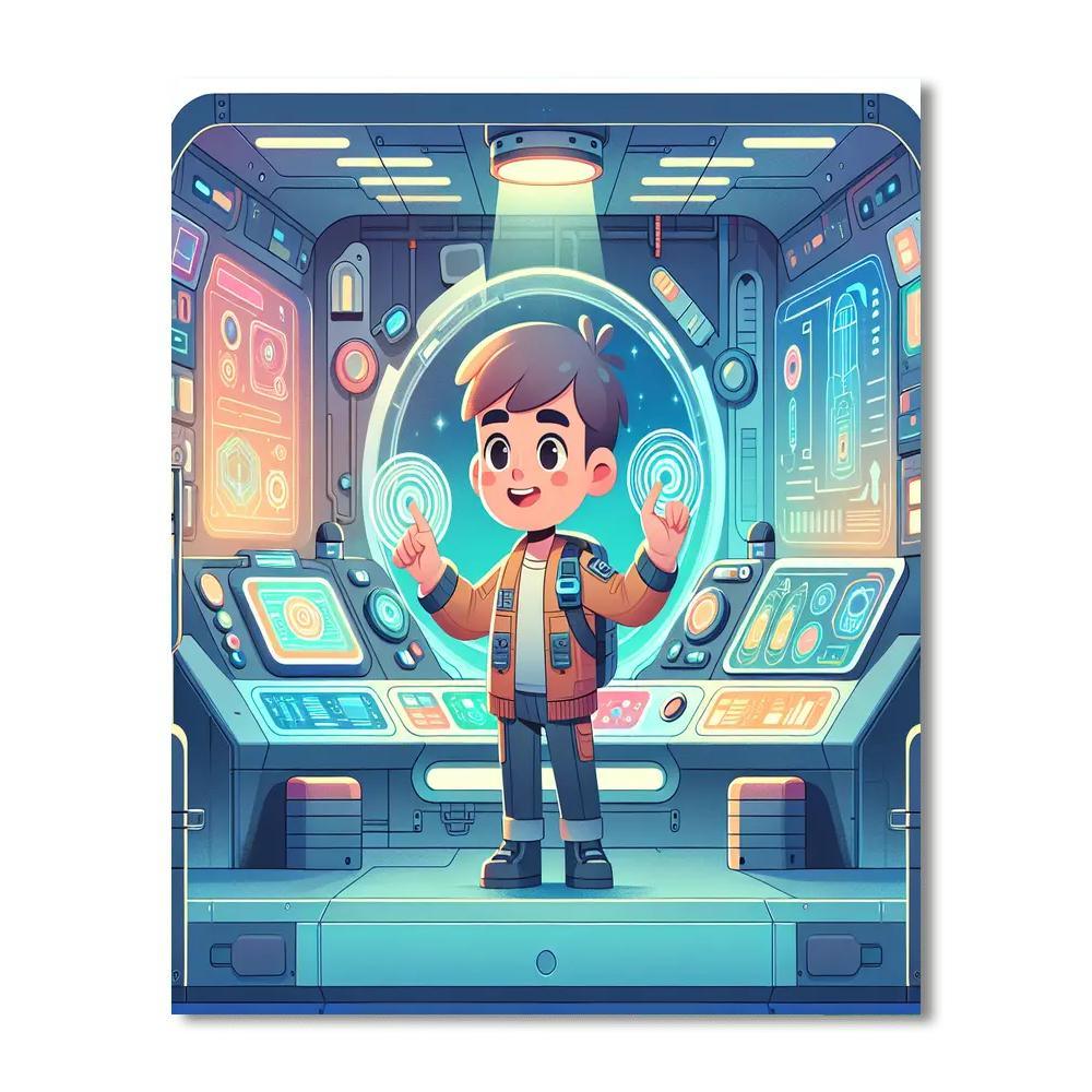 Futuristic Space Base Paint By Number