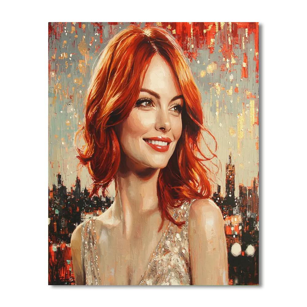 Emma Stone: Enchanting The Silver Screen Painting Number Kit