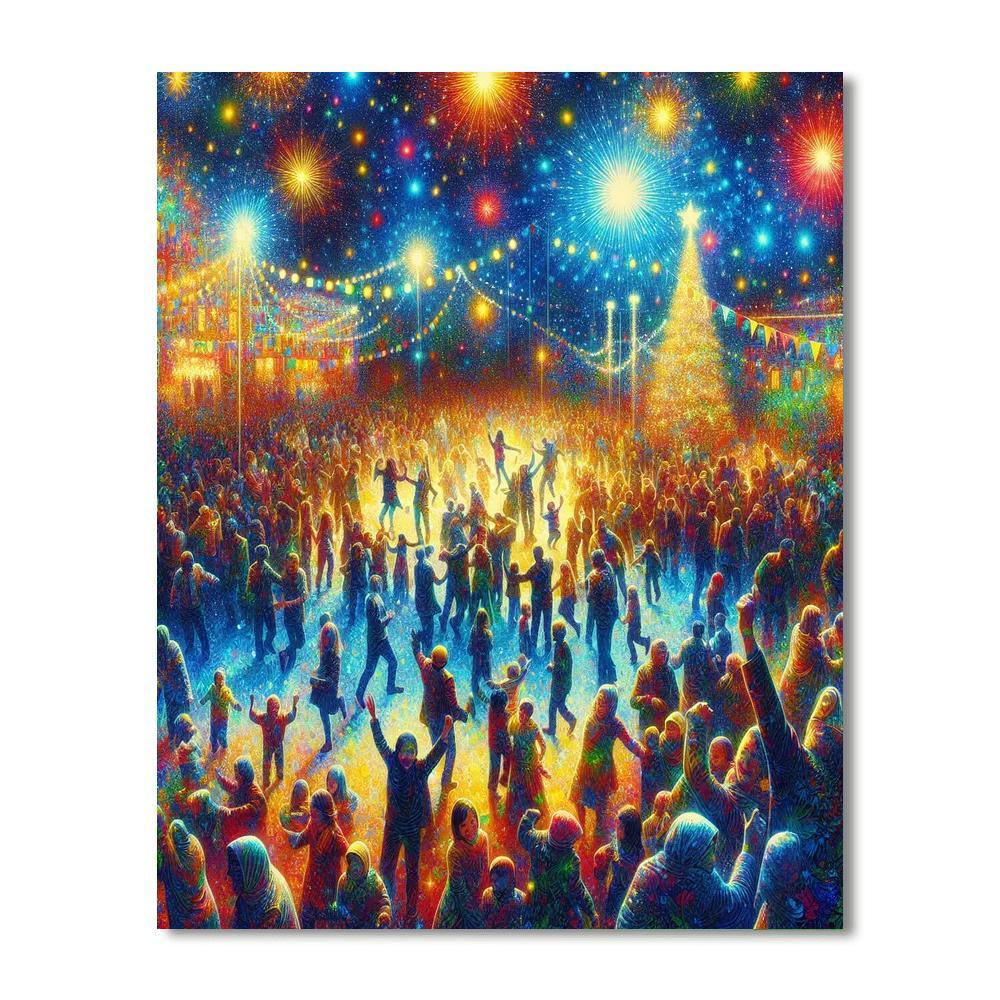 Joyous Festival Of Lights Painting Number Kit