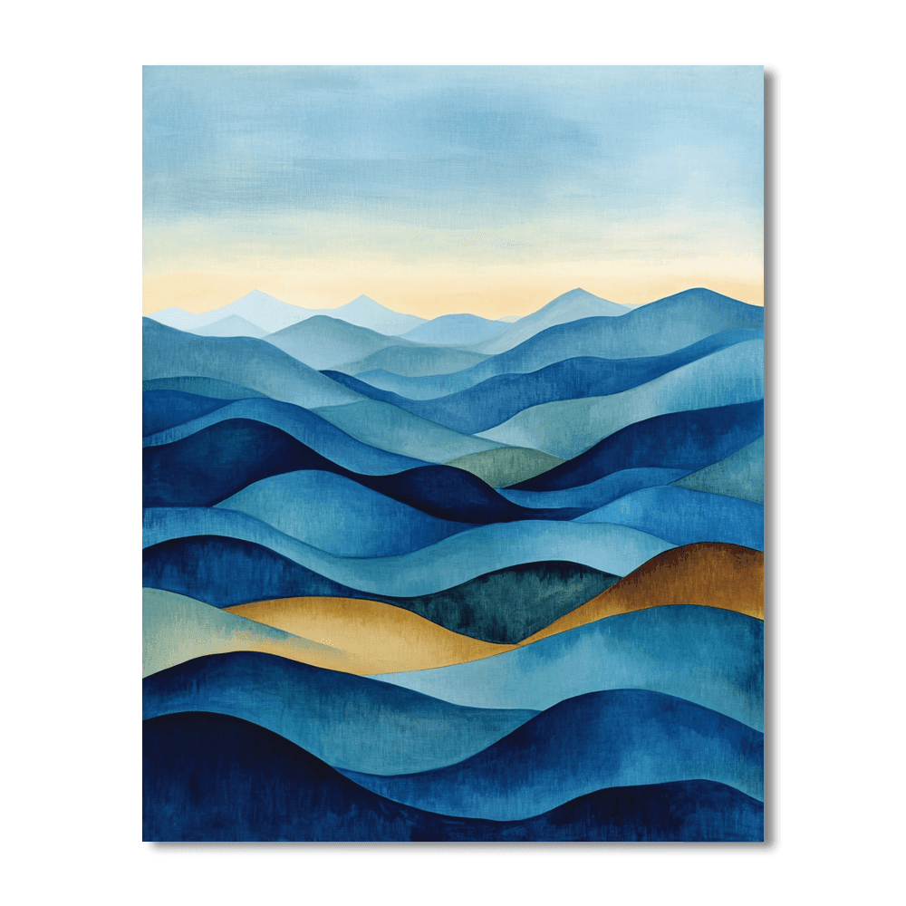 Helen Frankenthaler Inspired Minimalist Mountain Horizon  Paint By Number
