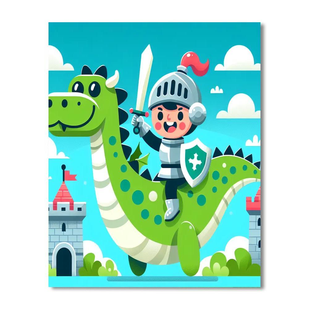 Friendly Dragon Quest DIY Paint By Numbers