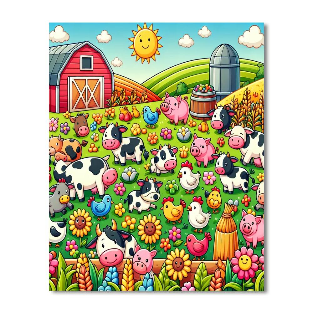 Funky Farm Adventures Numbered Painting Kits