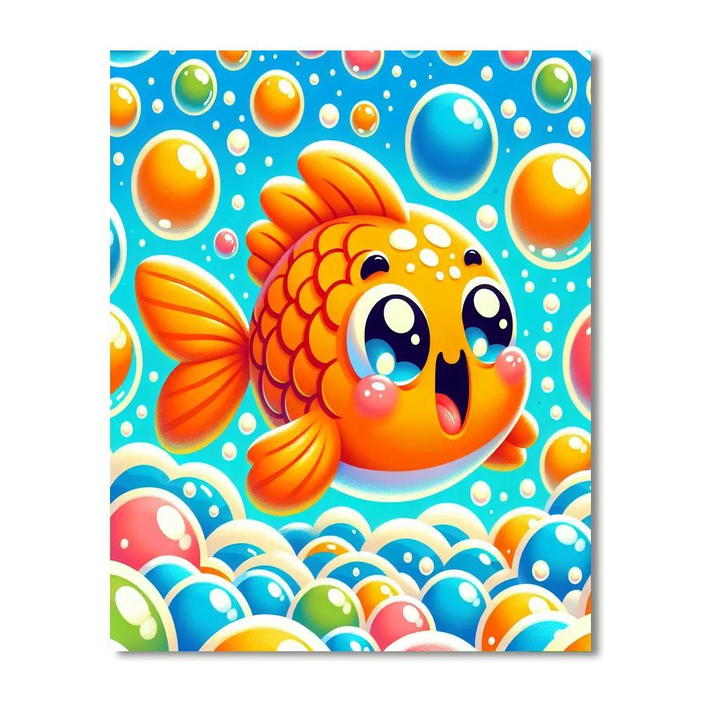 Lively Goldfish Painting By Numbers Kit