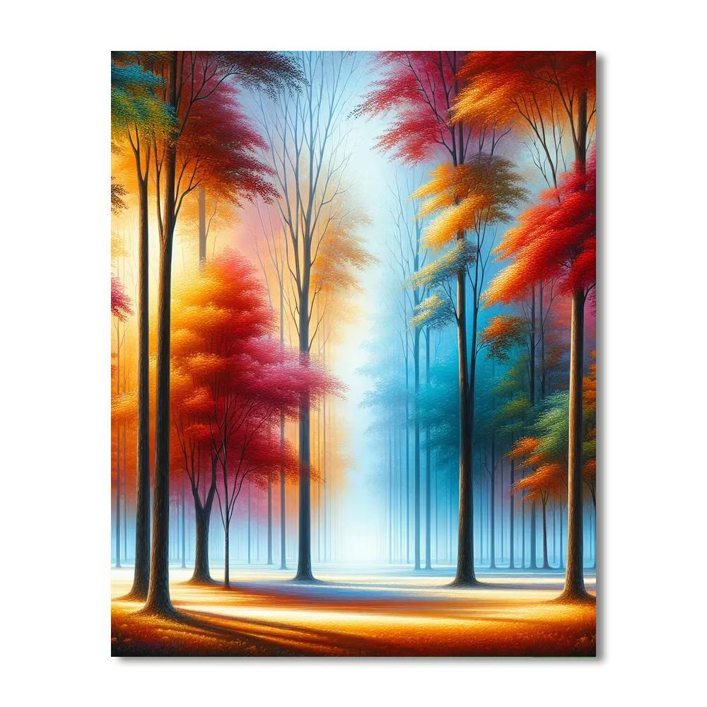 Peaceful Autumn Retreat Painting By Numbers Kit