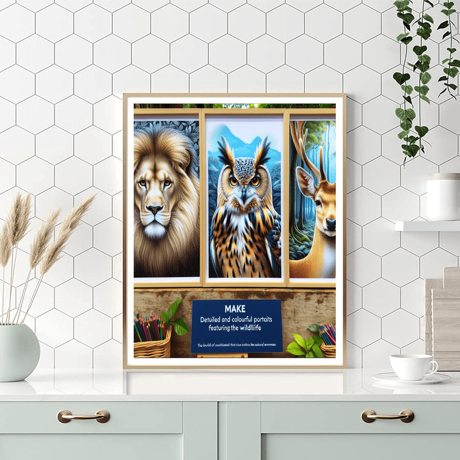 Artistic Wildlife Portraits Paint By Numbers Art