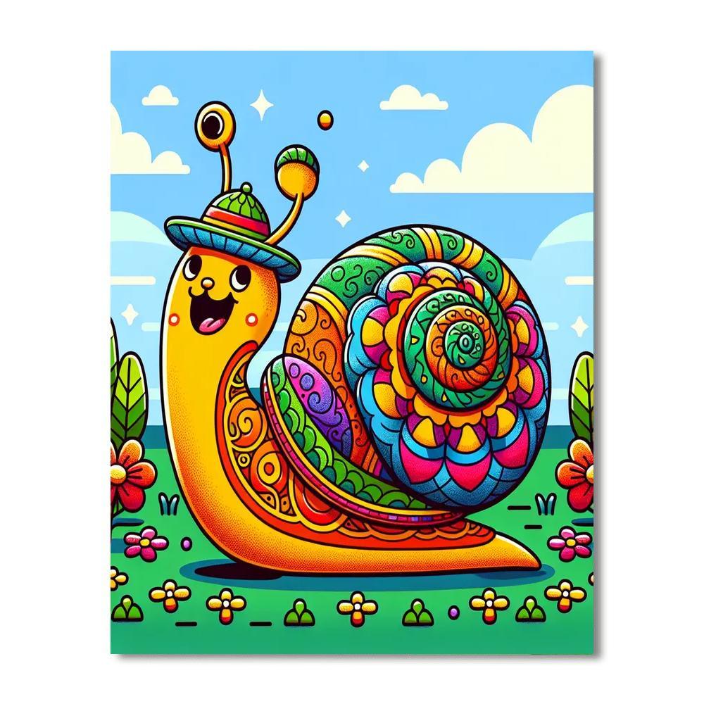 Snazzy Snail Painting Number Kit