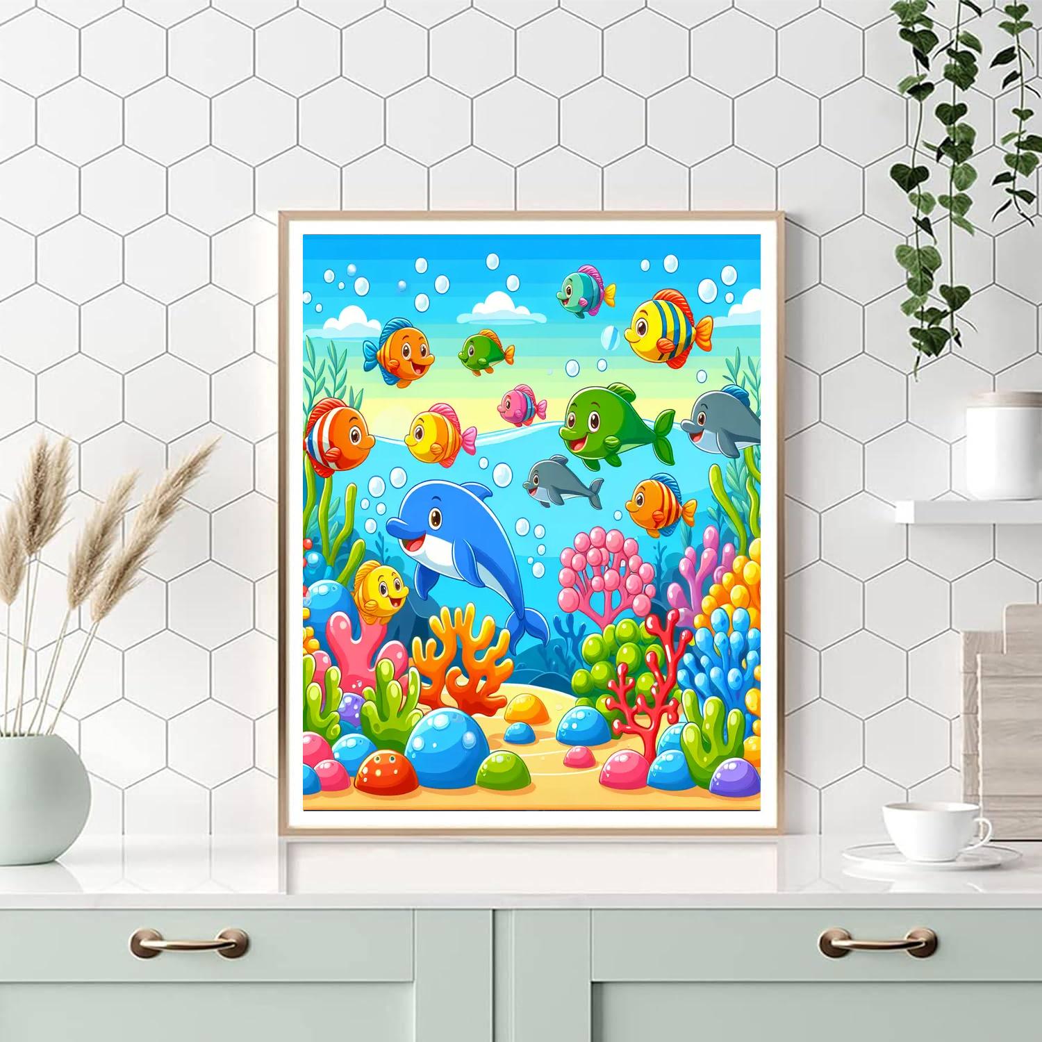 Ocean Adventures With Friendly Fish Number Painting