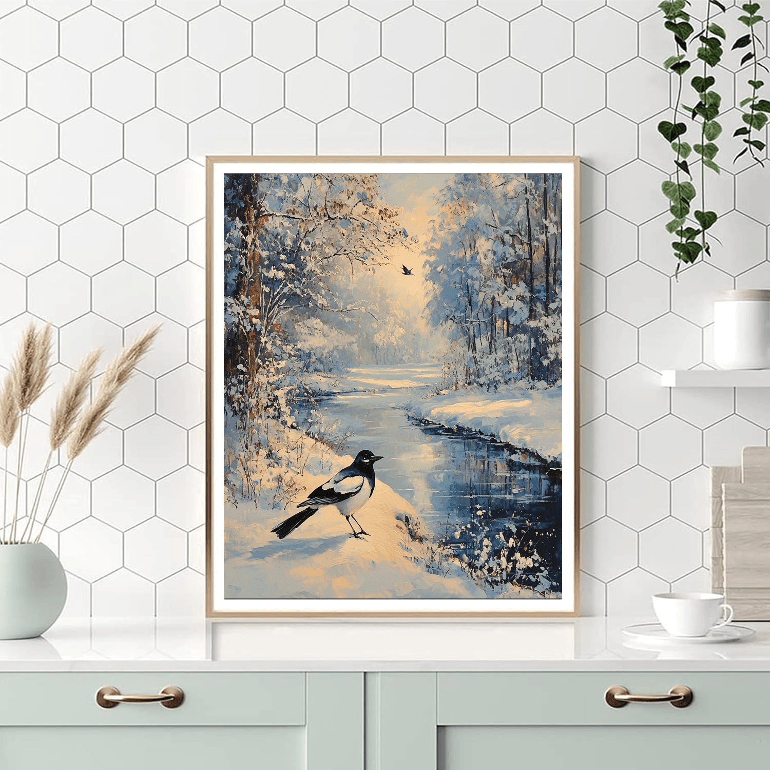 Claude Monet Inspired Monet's Winter Wonderland  Paint By Numbers Art