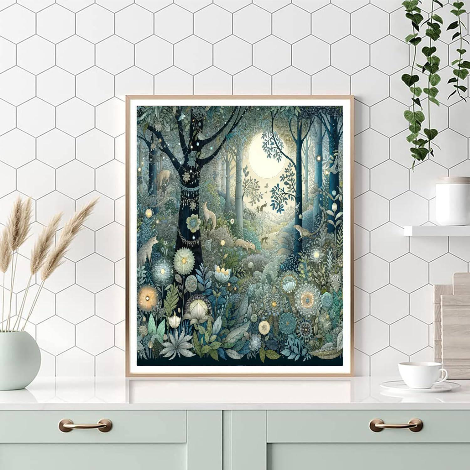Mystical Night In The Woods Paint By Color