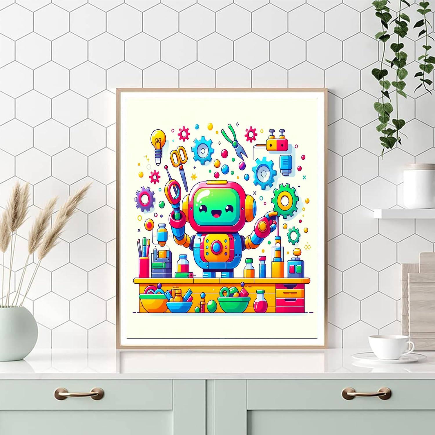 Robot Inventors Paint By Numbers Art