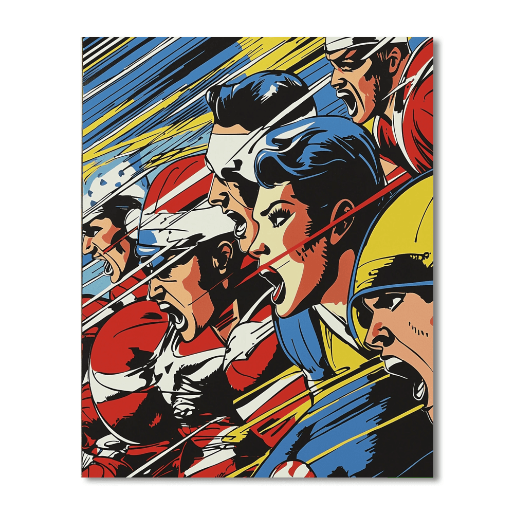Roy Lichtenstein Inspired Timeless Sports Legends  DIY Paint By Numbers