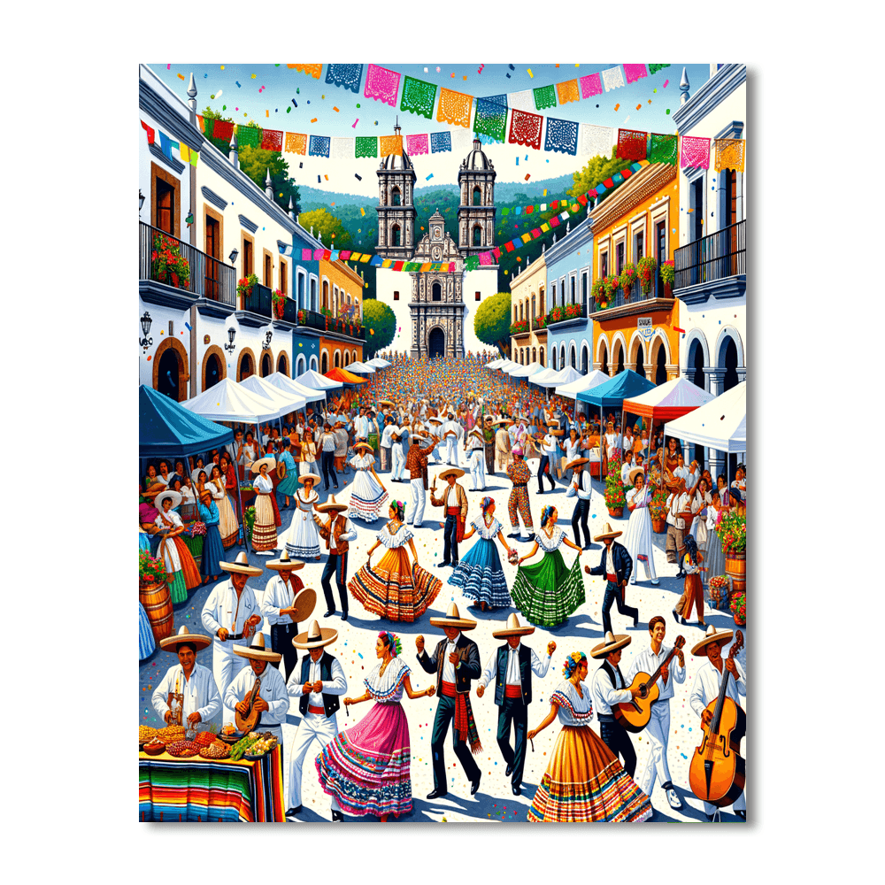 Pahuatlan Carnival - Pahuatlan, Mexico Paint By Color