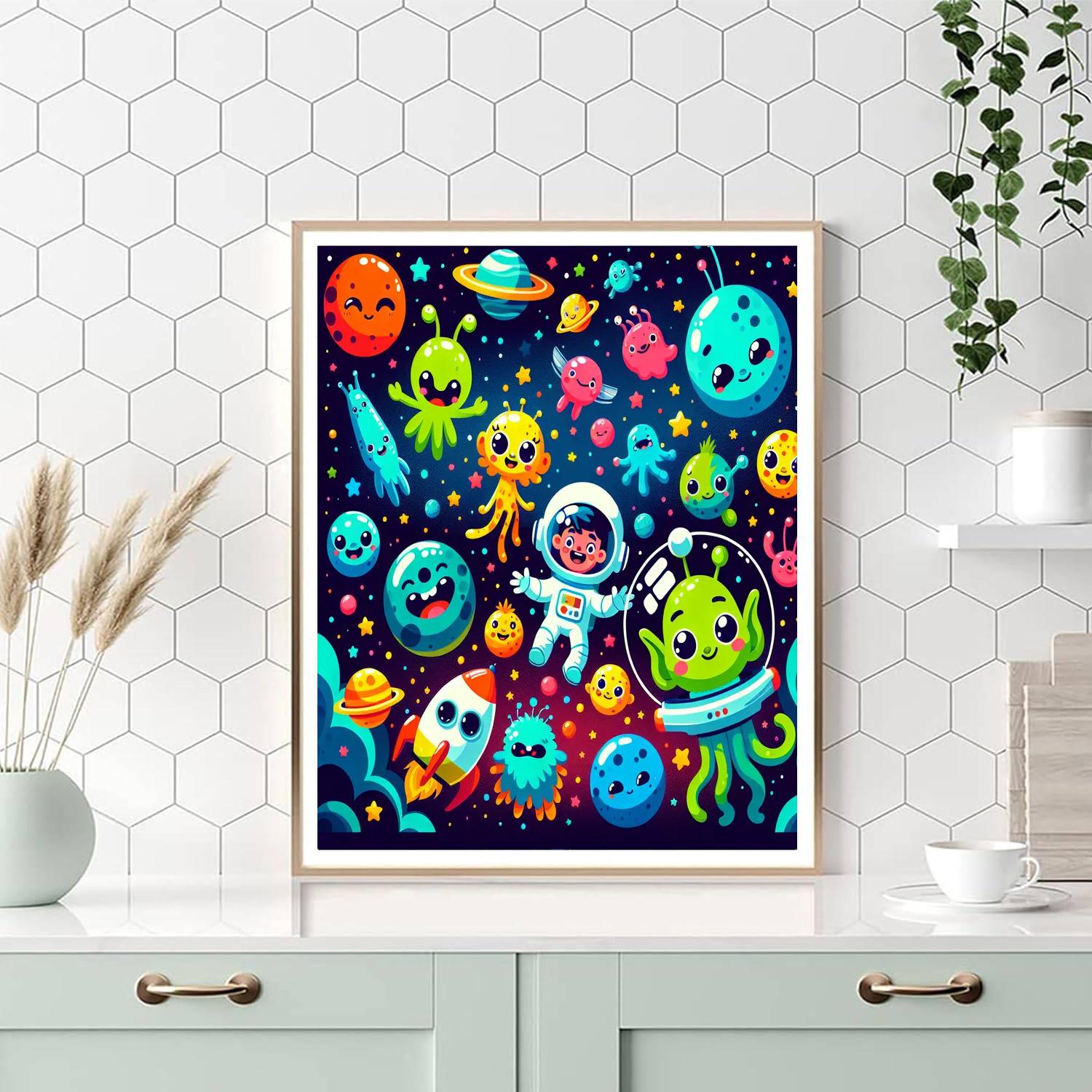 Adventurous Alien Explorers Paint By Numbers Art