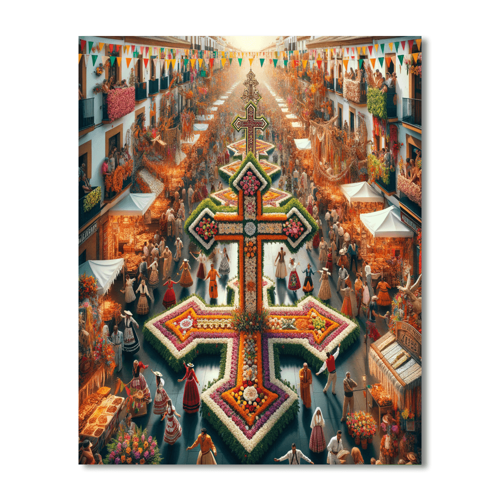 Fiesta De Las Cruces - Spain Number Painting