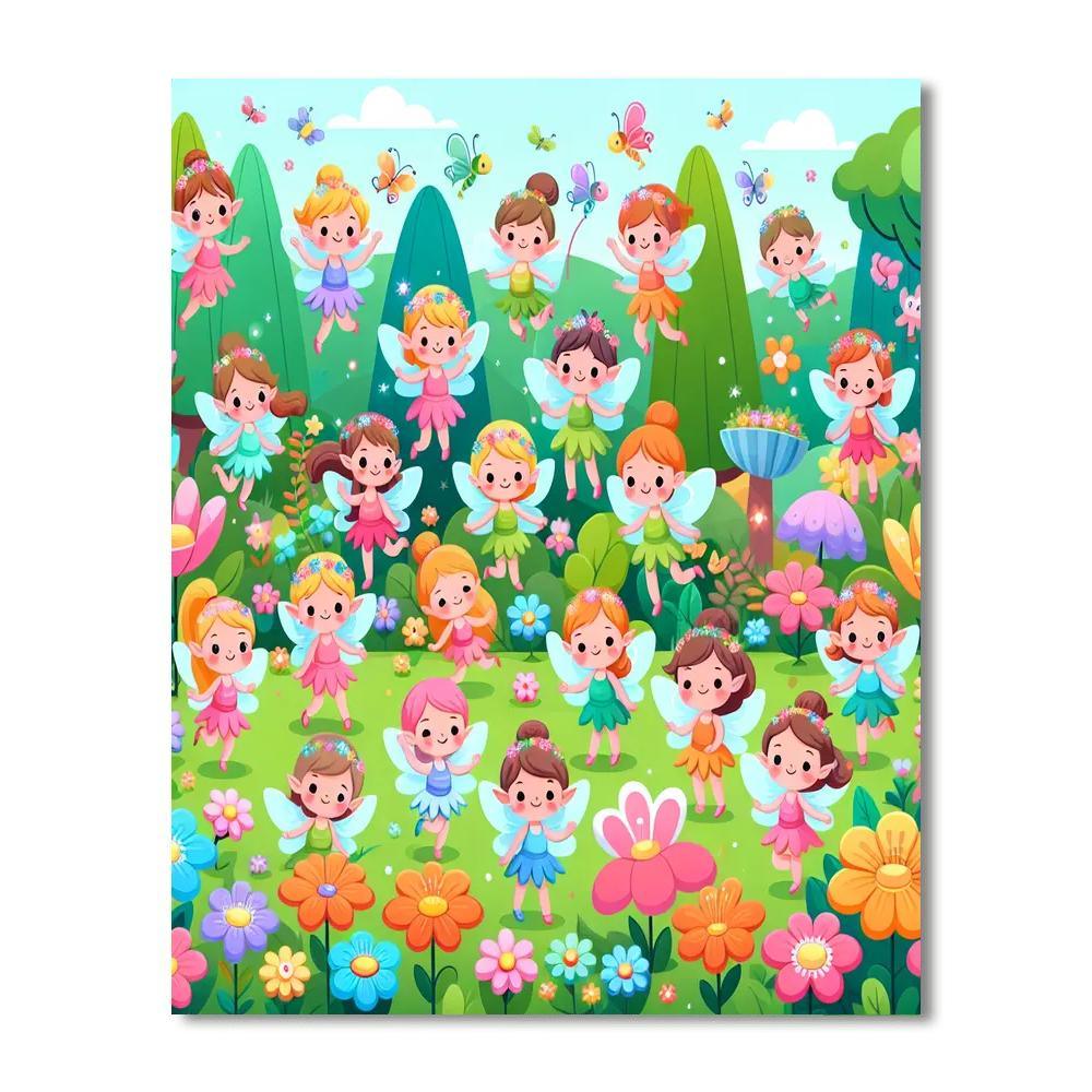 Magical Fairy Gathering Numbered Painting Kits