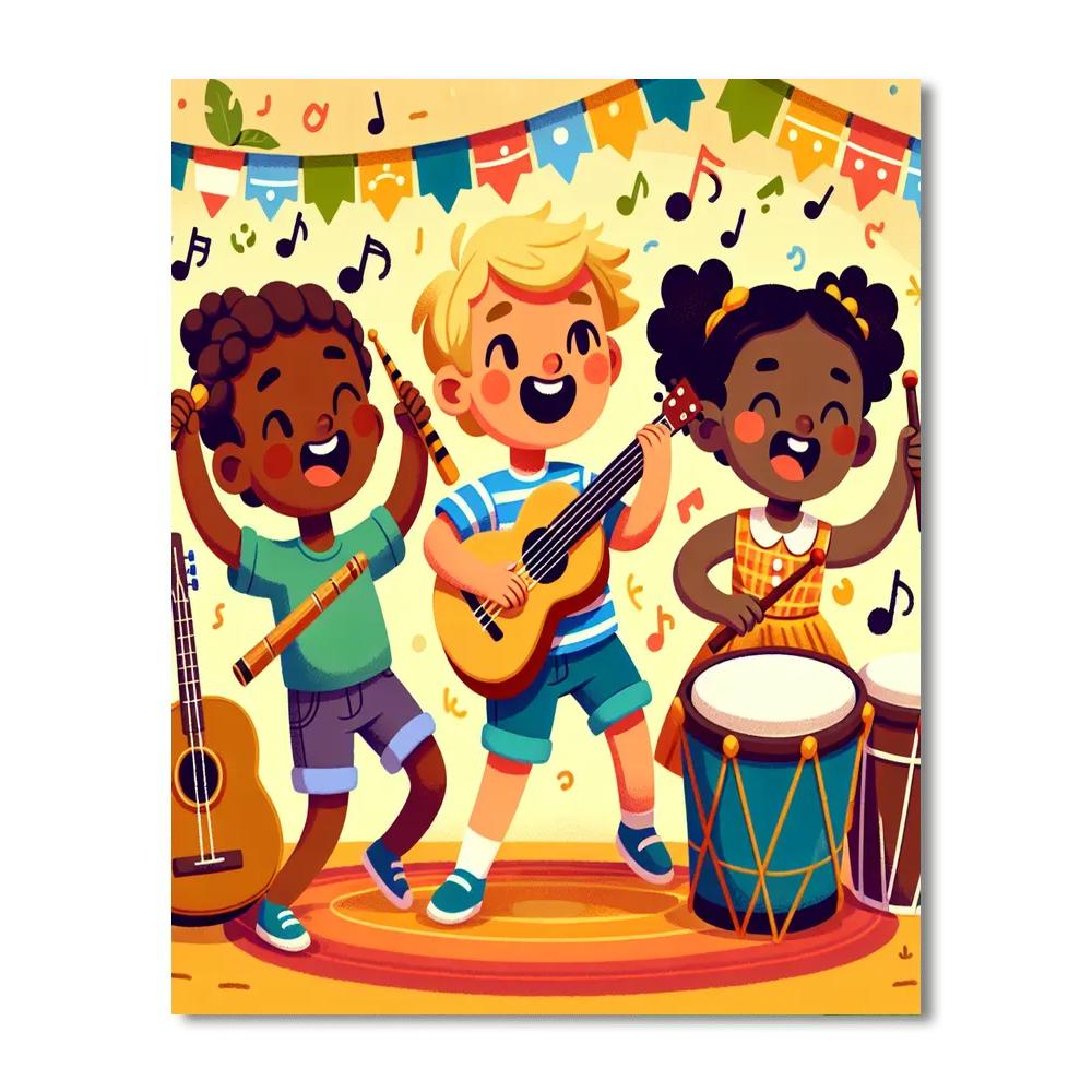 Joyful Music Makers Paint By Numbers Art