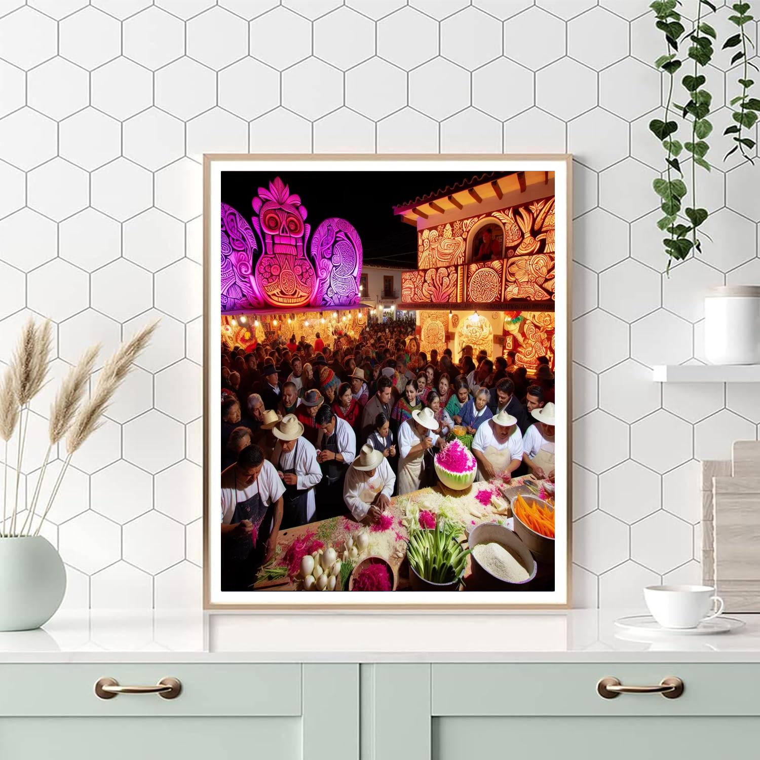 Noche De Los Rábanos (night Of The Radishes) Painting Number Kit