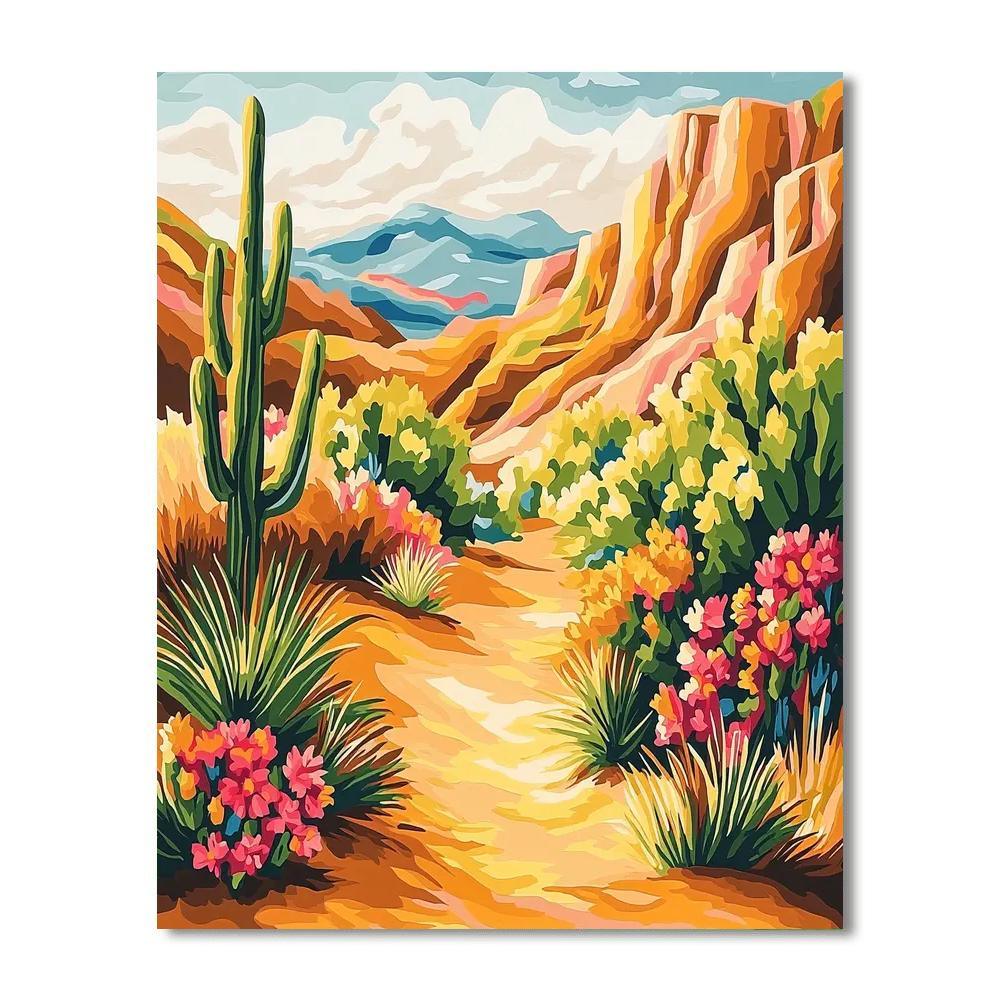 Georgia O'Keeffe Inspired Golden Desert Dreams  Paint By Numbers