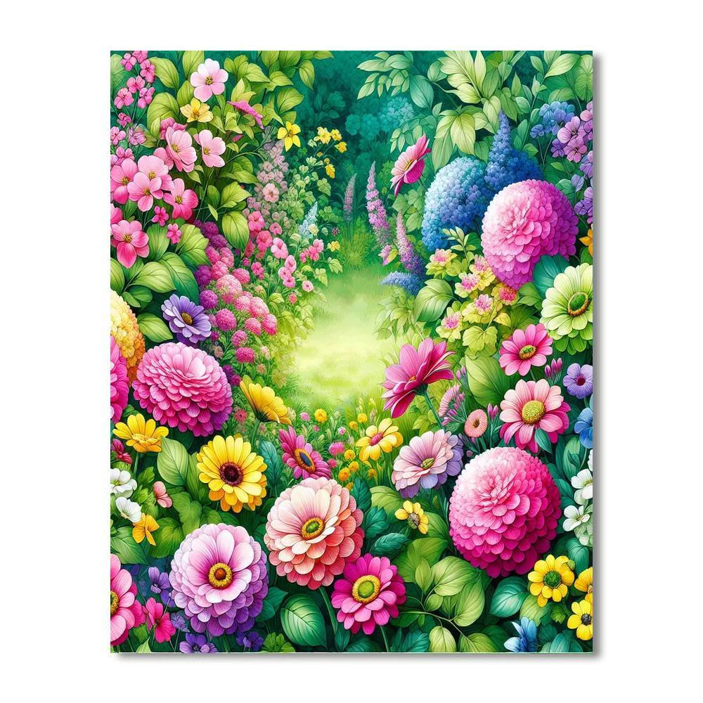 Radiant Flower Festival Painting By Numbers Kit