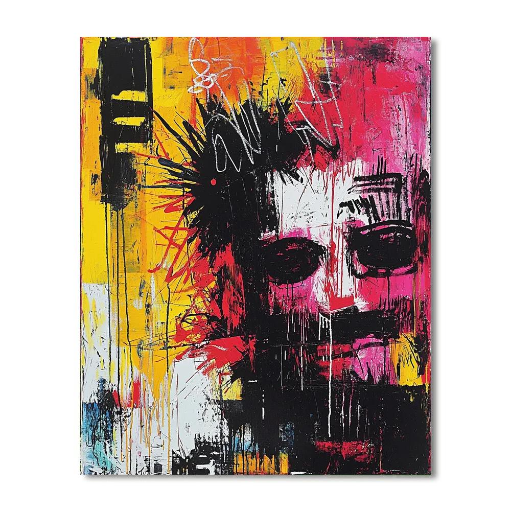 Jean-Michel Basquiat Inspired Kaleidoscope Of Thought  Paint By Numbers Kits