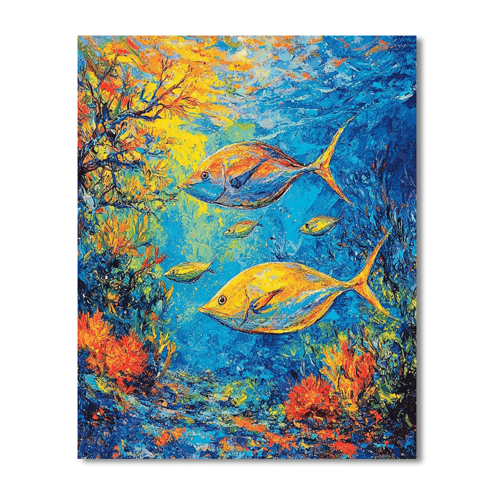 Paul Gauguin Inspired Ocean Depths  Paint By Numbers Art