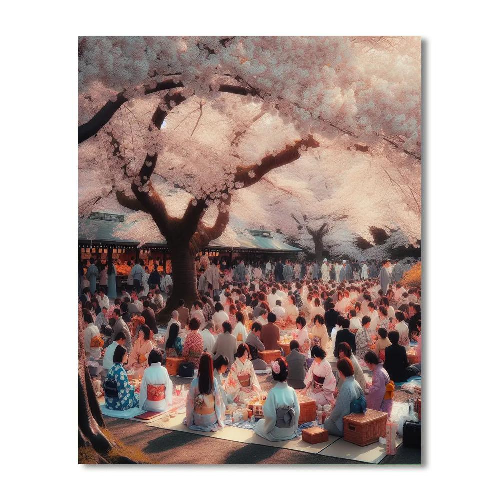 Hanami Cherry Blossom Festival - Tokyo, Japan Paint By Numbers