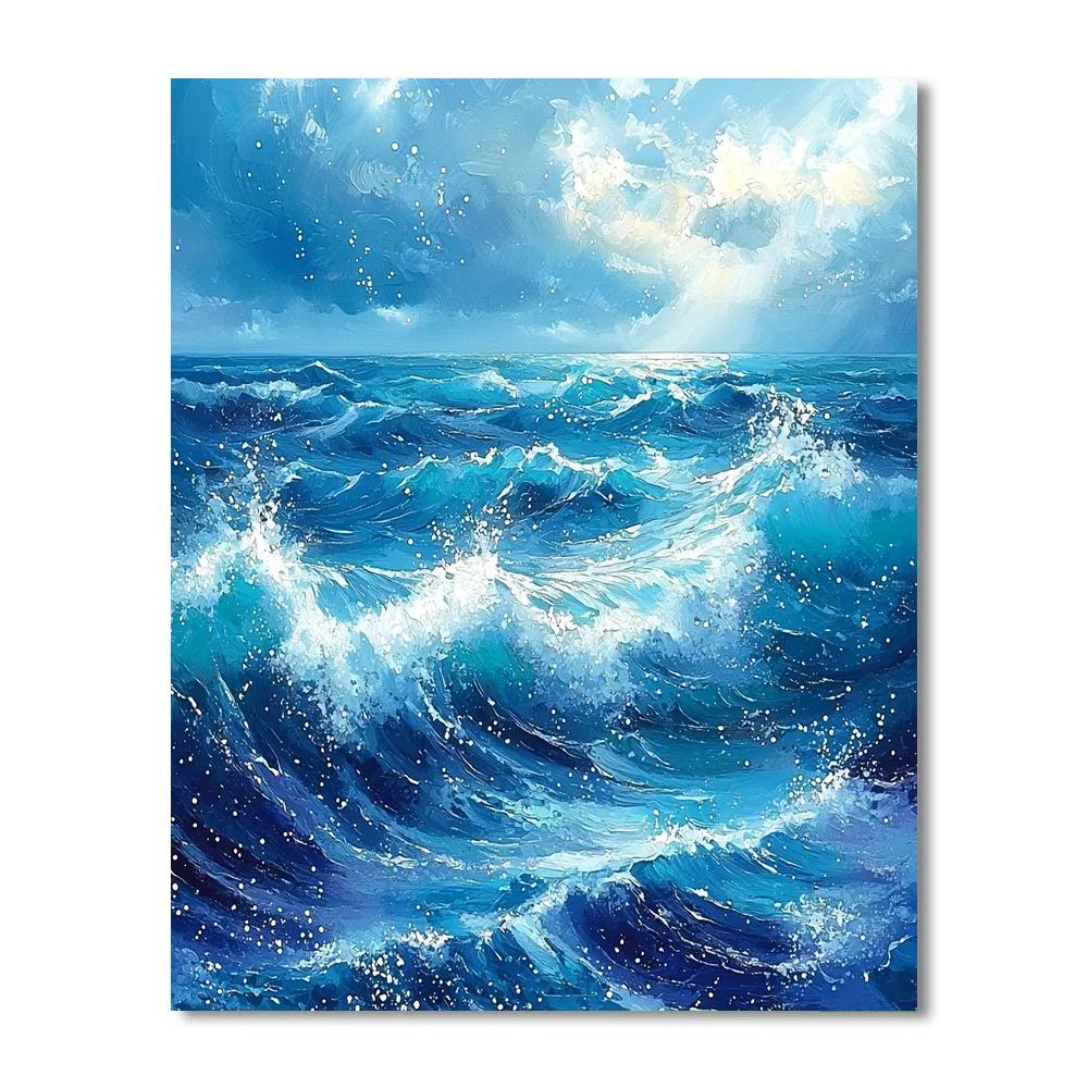 Leonardo Da Vinci Inspired Tidal Waves Of Color  DIY Paint By Numbers