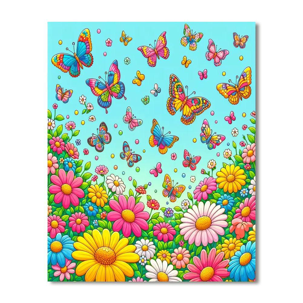 Butterfly Blossom Paint By Numbers