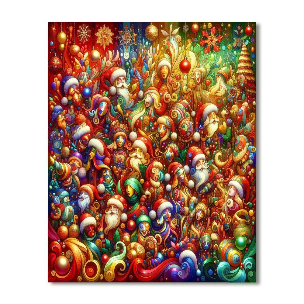 Festive Holiday Parade Painting By Numbers Kit