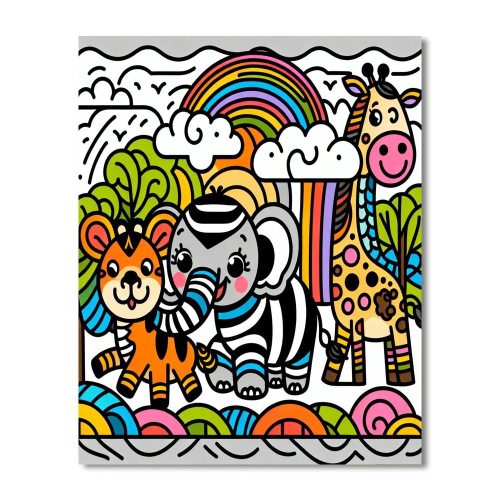 Wild Animal Parade Paint By Numbers Kits