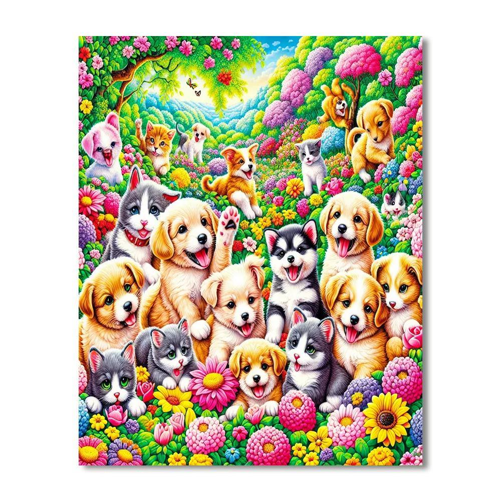 Joyful Pet Adventures Paint By Numbers