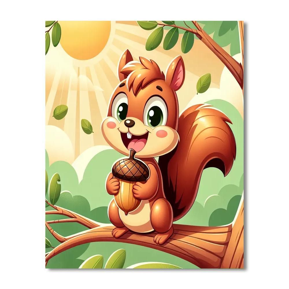 Curious Squirrel Paint By Color